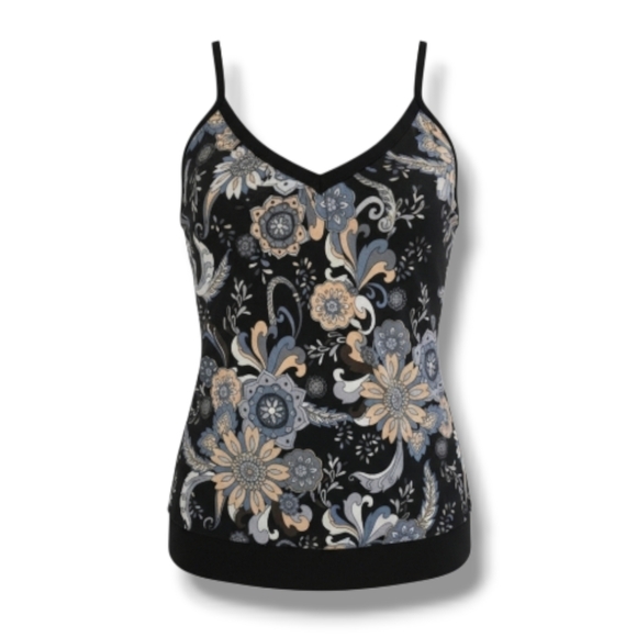Vol.1 Tops - Vol. 1 women's multicolor floral sleeveless vintage blouse - large